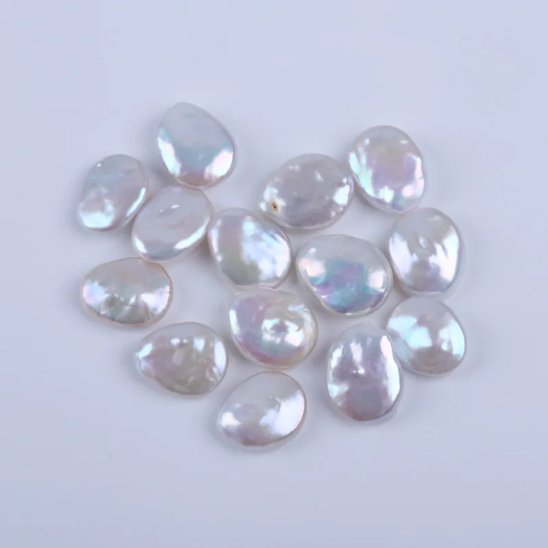

Natural 15x4mm Pearl Water Drop Button, Baroque Pearl Particle Semi-finished DIY Necklace Bracelet, Full Hole