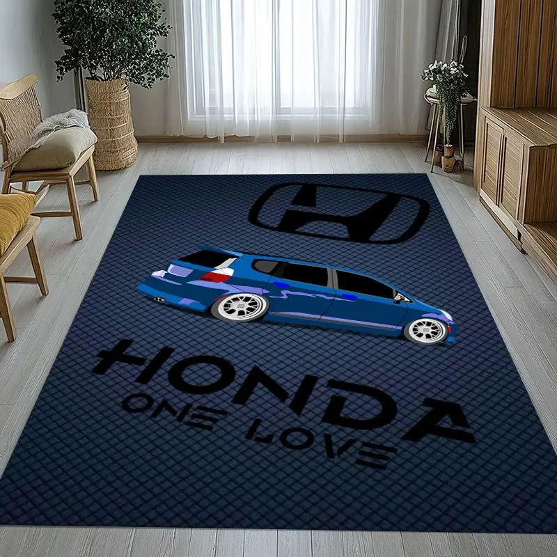 Retro H-HONDA HRC Racing Biker Garage Moto Soft Non-Slip Large Area Rug for Living Room,Bedroom Carpet Mat for Sofa,Home Decor
