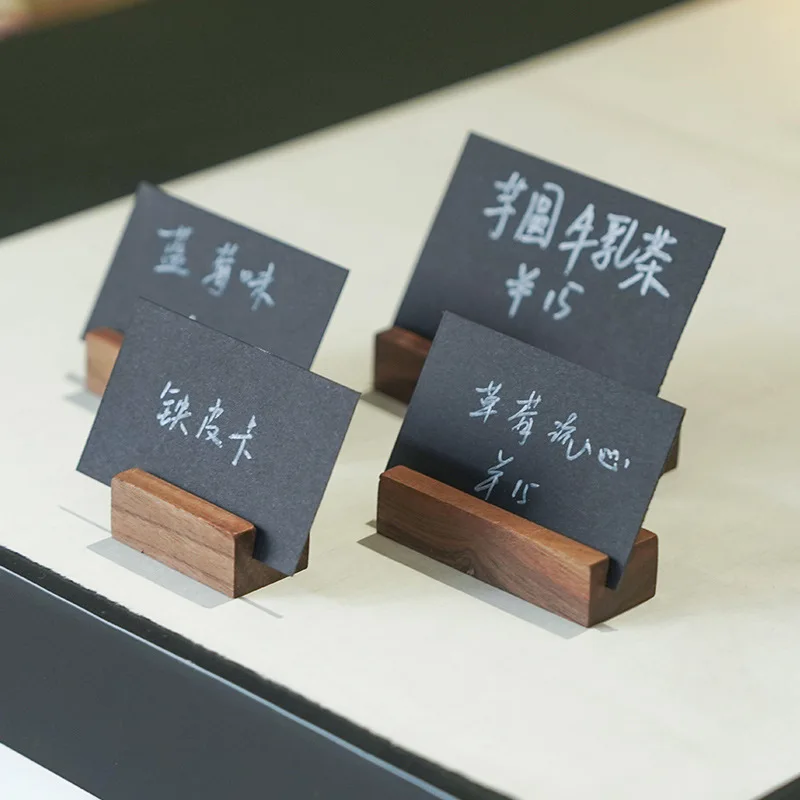5 ピース/ロット木製値札場所ラベルカードホルダーフォトクリップスタンド結婚式のテーブル番号名サインスタンド結婚式のディスプレイ用