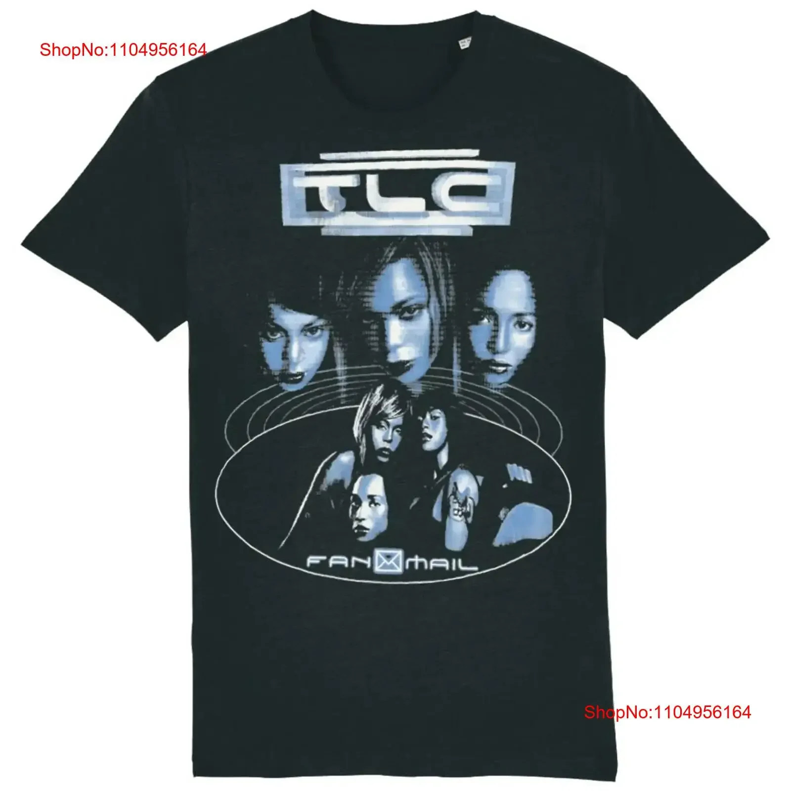 تي شيرت TLC Fanmail عتيق 90s عتيق مغسول أنيق ملابس الشارع الشهير قليلاً للارتداء اليومي جرافيك للجنسين غير رسمي