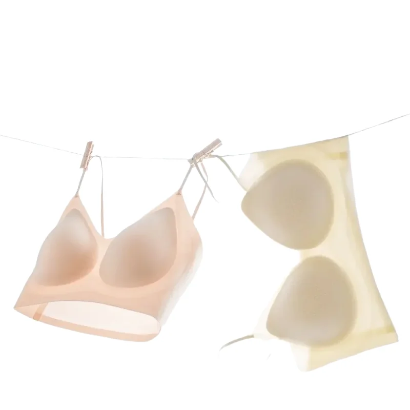 KUCLUT Simple Shockproof Wireless Deep V Bra Anti-sagging Adjustable Brassiere for Women Lingerie Seamless Bra Gifts