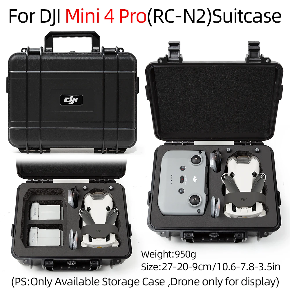 

Suitable for DJI Mini4 Pro Small Hard Shell Explosion-proof Case Suitcase Compatible RCN2 Remote Control Accessories Storage