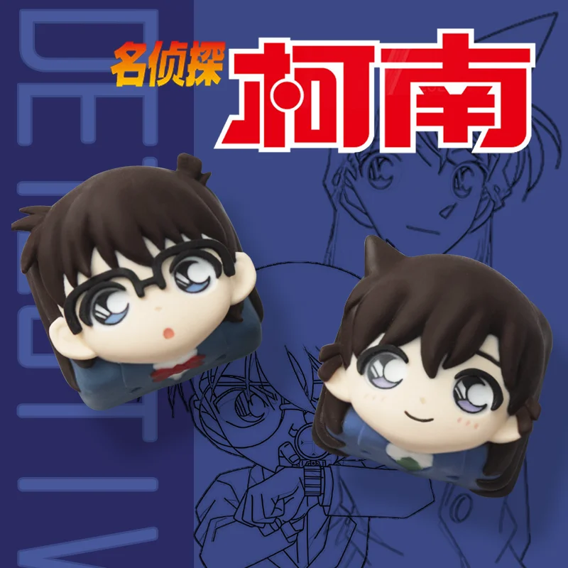 Detective Conan Anime Theme Keycaps 1pcs Conan Mouri Ran Anita Hailey Character Keycaps Personality Resin Mechanical Keycaps ESC