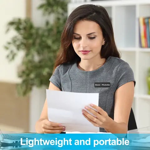 3pcs Diy Name Tags Blank Plastic Waterproof Badges For School Office Employees Students Id Badge Nameplates Office