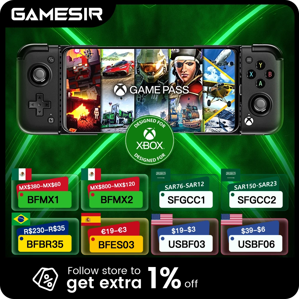 Gamesir X2 Pro Xbox แผ่นเกมแพดมือถือแอนดรอยด์จอยสติ๊กสำหรับ Xbox Game PASS xcloud statadia GeForce ตอนนี้ Luna Cloud เกมบนระบบคลาวด์
