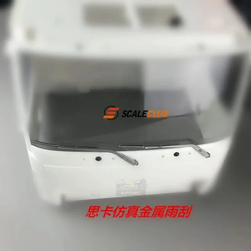 Scaleclub Model Trailer Dirt Head 1/14 Climbing 1/10 Drift Car With Simulation Metal Wiper For Tamiya  Lesu Scania Man Parts