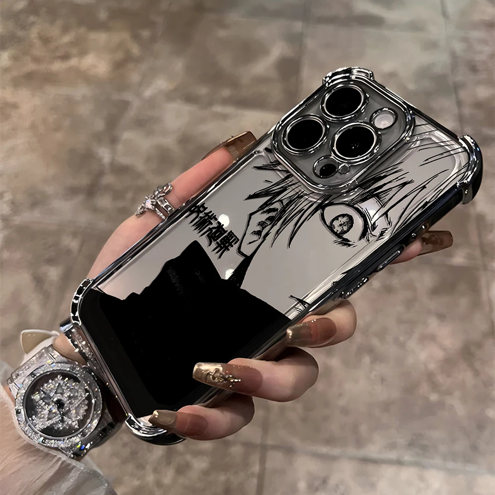 Jujutsu Kaisen Gojo Satoru New Plating Case For Xiaomi Redmi 13C 14C 12C 10C 9A K50 Note 13 12 11 10 4G 5G Shockproof Anti Fall