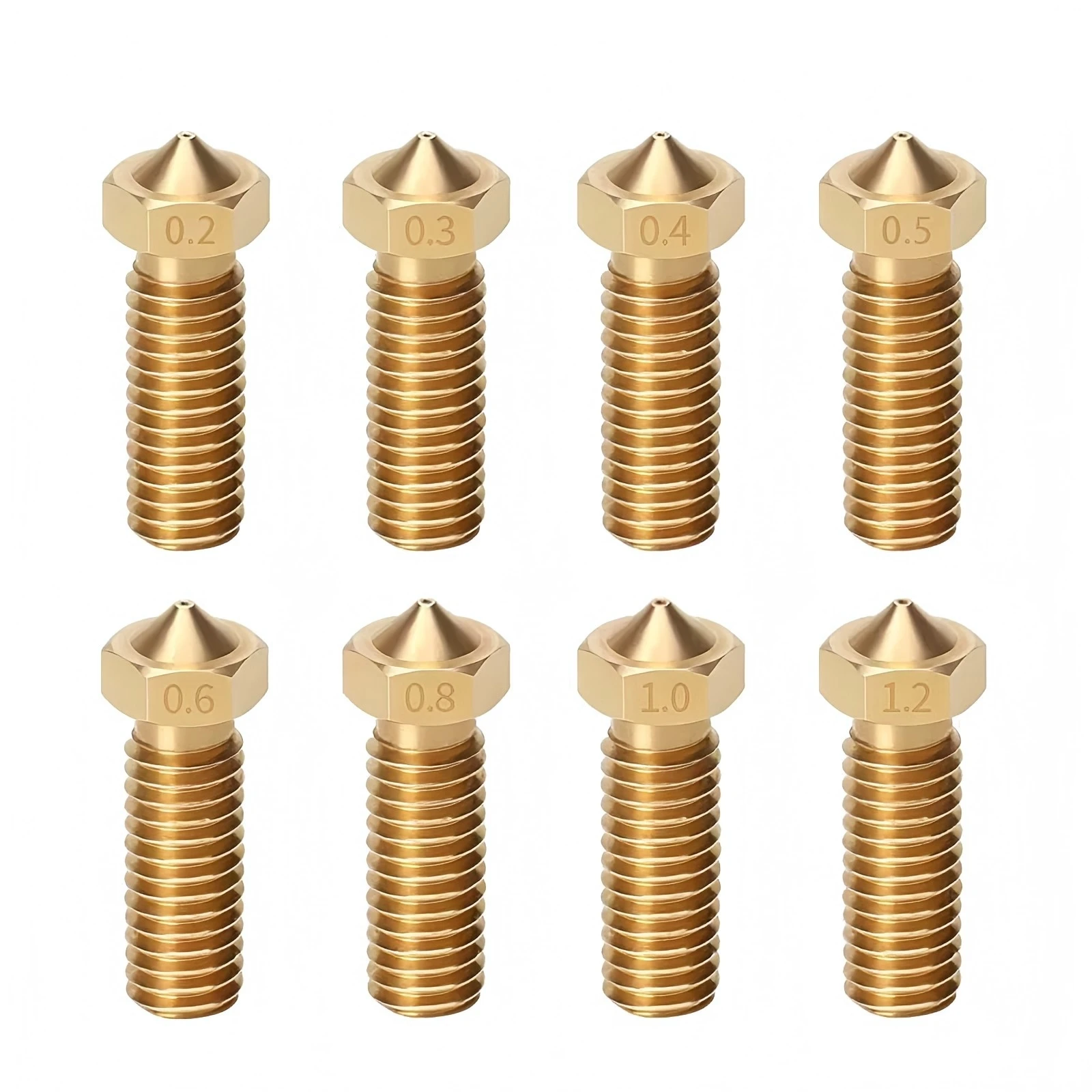 

3D Printer Volcanic Brass Nozzle with Engraved Large Diameter Accessory for Enhanced Printing Performance