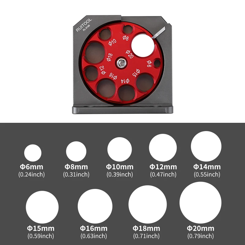 Dowel Maker Jig Kit with Carbide Inserts 9 Holes Adjustable Dowel Cutter 6-20 mm Aluminum Alloy Dowel Maker