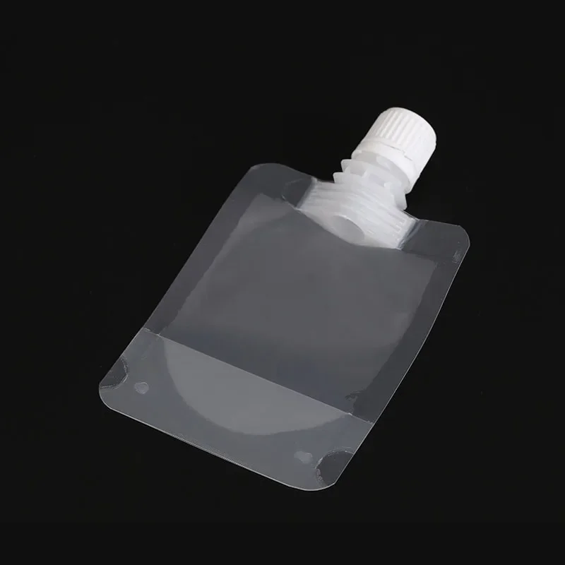 플라스틱 음료 가방 포장 주둥이 파우치, 꿀 야외 보관 가방, 20ml, 30ml, 50ml, 70ml, 소형 용량, 50 개