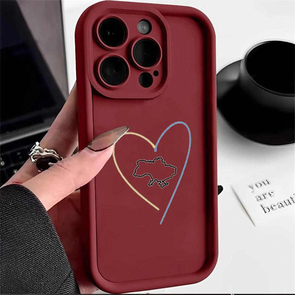 Angel Eye Soft TPU Phone Case for infinix Hot 20 30 Play 30i 40i Note 30 40 Pro Smart 5 6 7 8 SS100 Ukraine Love Heart