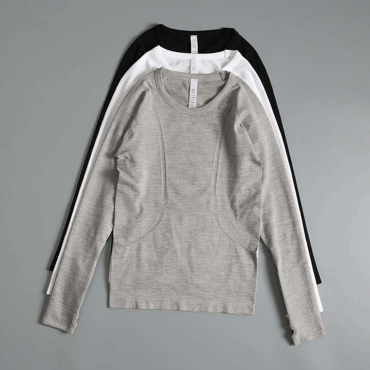 Women's Fitness Clothing Quick Dry Long Sleeve round Neck Yoga Sportswear Autumn Winter Slimming Professional Running Training