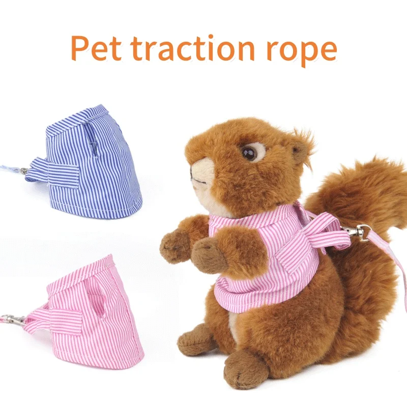 S/L Small Pets Chest Strap Hamster Outdoor Traction Rope Adjustable Harness Leash Vest for Rabbit Hedgehog Chinchilla Guinea Pig