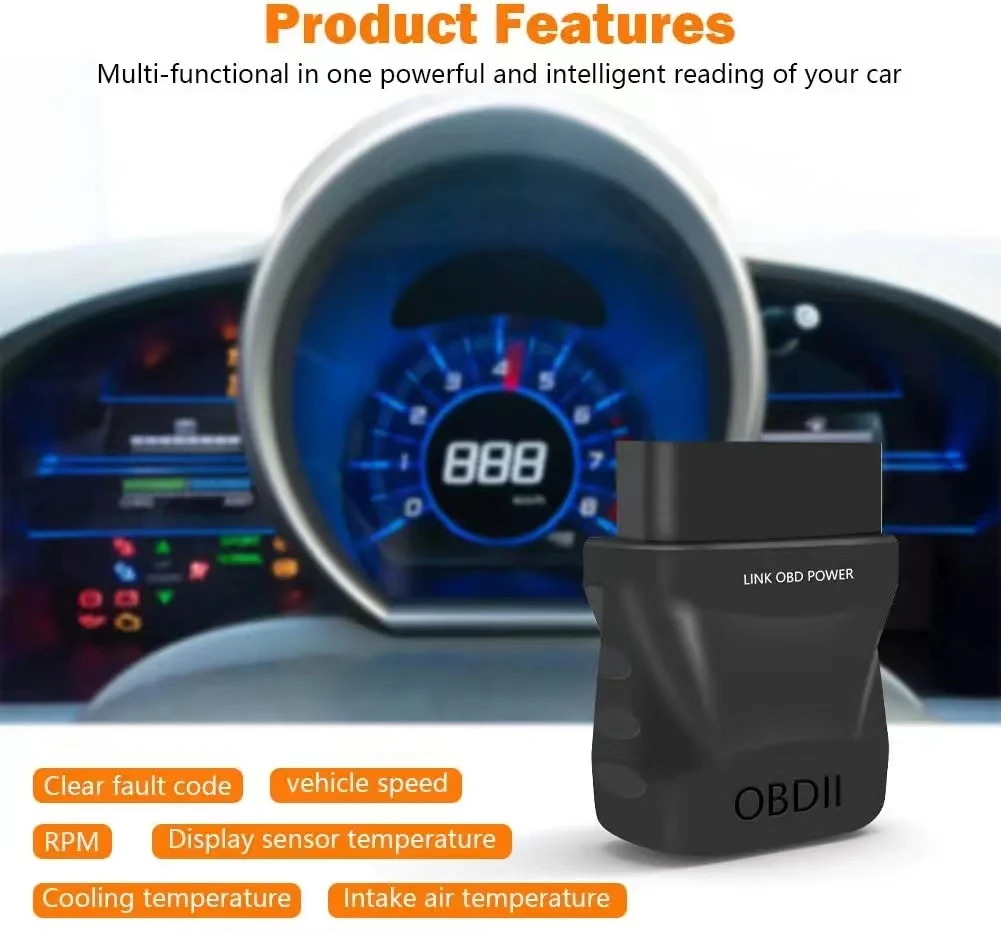 Picture 5: Car Engine Fault Code Reader OBDII Diagnostic Scanner Tool Wireless 4.0 With Automatic Scanning Check Engine Light For IOS/Andro