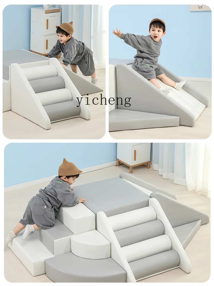 Tqh Baby sensorisches Training Kletter leiter Früh pädagogisches Zentrum Soft Crawling Kombination Baby Treppen Indoor Softcover Rutsche