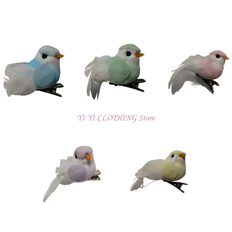 

N5KF Soft Fabric Bird Hair Clip with Animal Design Strong Grip Hair Pin for Toddler Girl Daily Outfit Hair Styling Tool