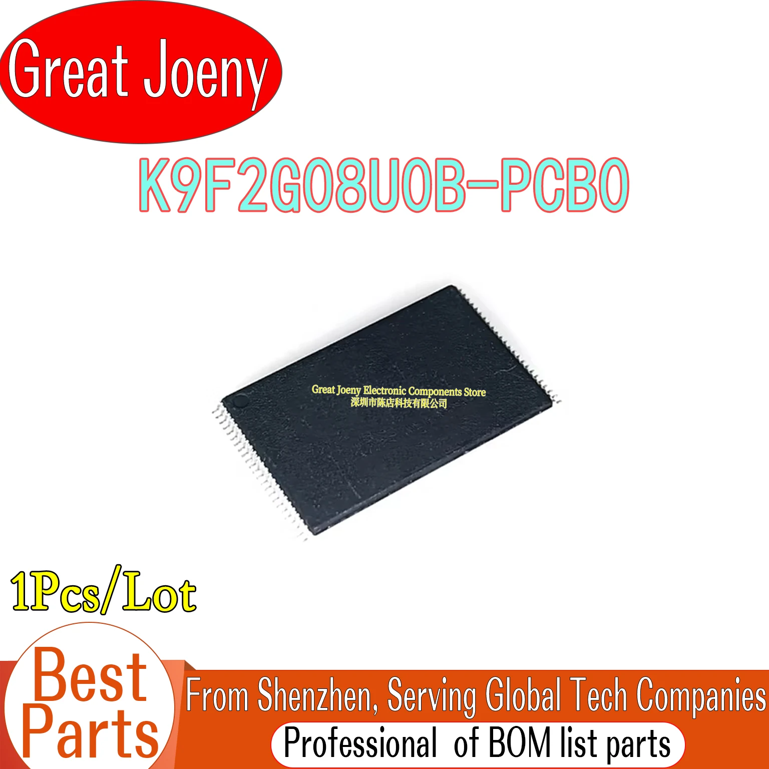 New Original K9F2G08U0B-PCB0 256MB NAND FLASH IC Chipset TSOP-48