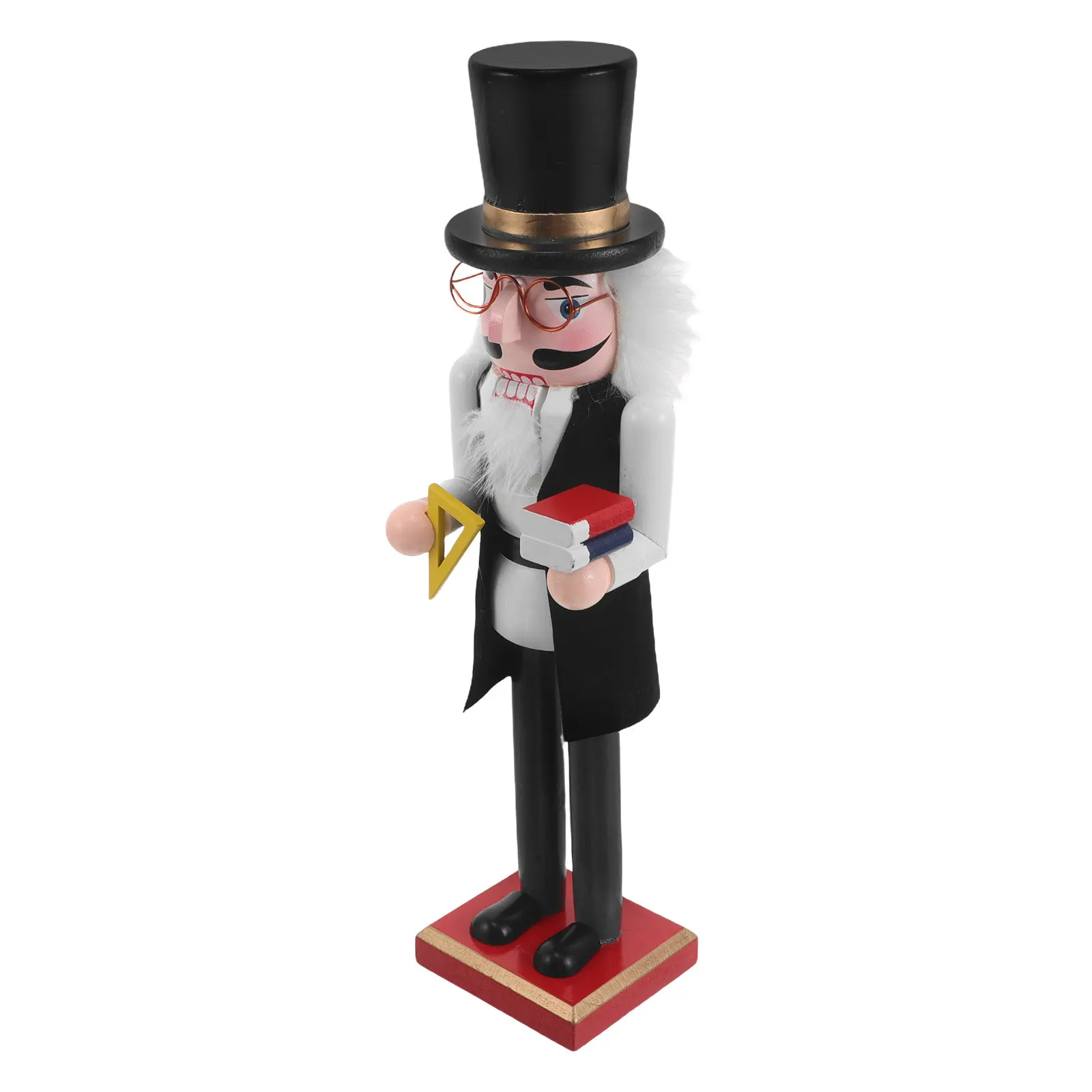 

Wooden Teacher Nutcracker Colorful 36Cm Traditional Male Puppet Tabletop Centerpiece Back to School Teacher Gift