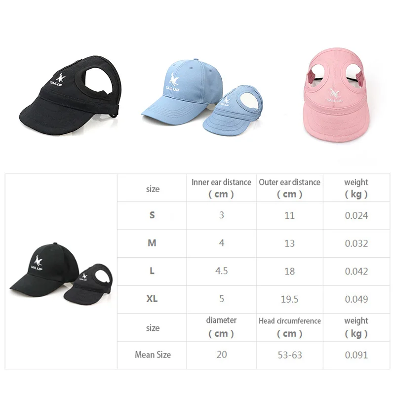 Pet Dog Caps Small Puppy Pets Summer Solid Color Cap Dog Baseball Visor Hat Outdoor Accessories Sun Bonnet Cap Travelhelmet