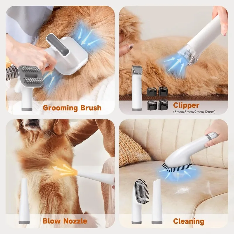 Aspirateur et sèche-linge de toilettage pour animaux de compagnie, grand bidon de 3L, aspirateur de toilettage pour chiens, accessoires de rêve, 15000Pa