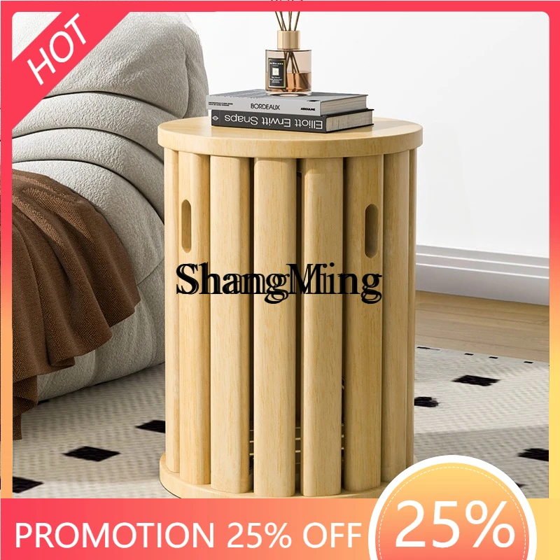 

ZYY premium fine solid wood round stool coffee table household stackable modern eating table stool