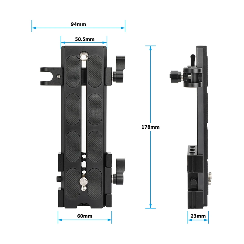 CAMVATE Manfrotto Quick Release Plate Clamp Base Sliding QR Camera Plate with 15mm Rail Clamp for 501 504 577 701 Tripod Head