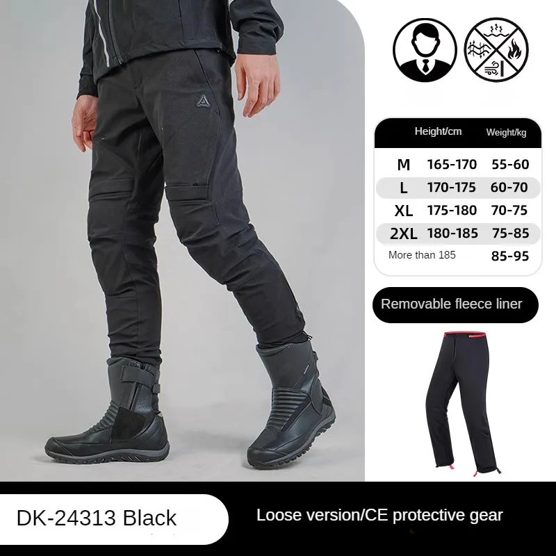 

Duhan Motorcycle Riding Pants Men's Autumn Winter Racing Off-road Motorcycle Pants Windproof Warm Plus Fleece Rider Pants