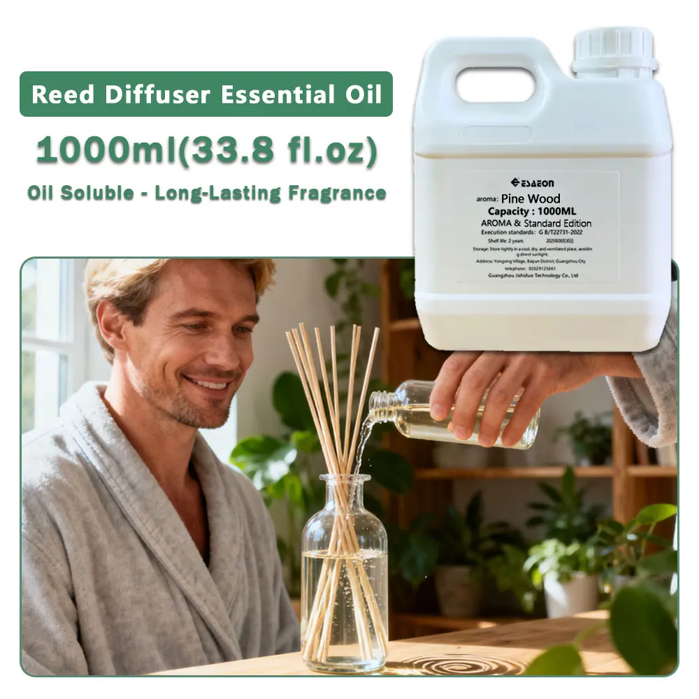 ESAEON Oily Aromatic Essential Oil, For Reed Diffusers & Vine diffuser & Flameless Aromatherapy, Pine Wood - 1000ML (33.8 fl.oz)