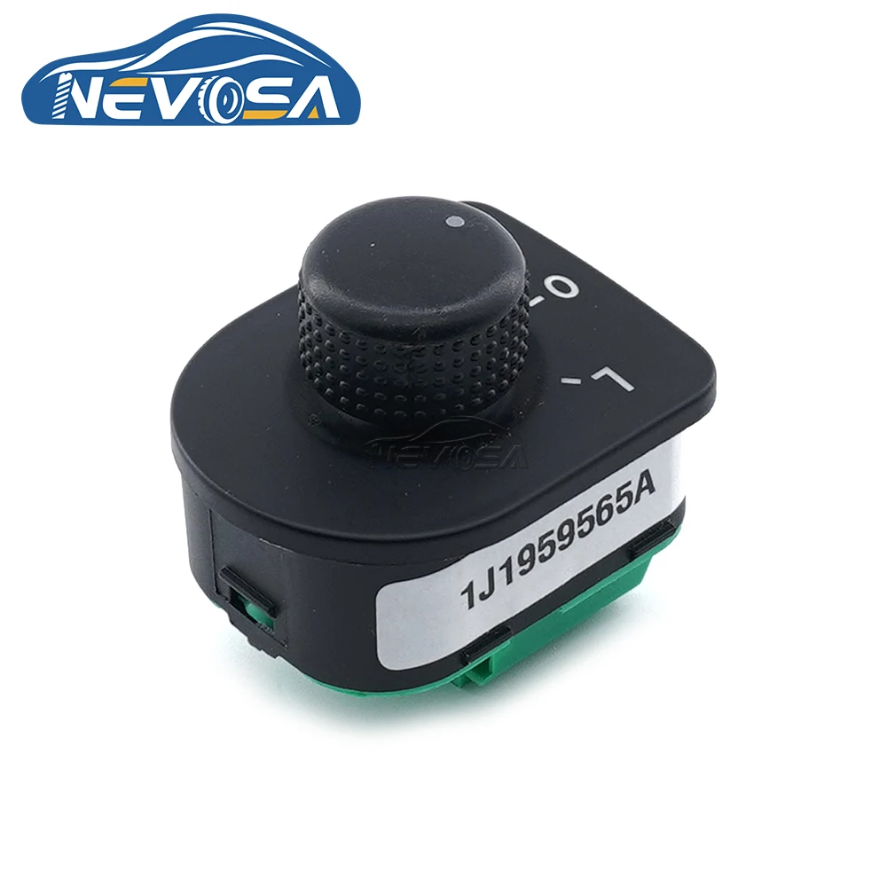 NEVOSA 1J1959565A For VW Beetle Passat B5 Bora Golf 4 Jetta MK4 Car Mirror Knob Switch Rearview Adjustment Button Control Parts