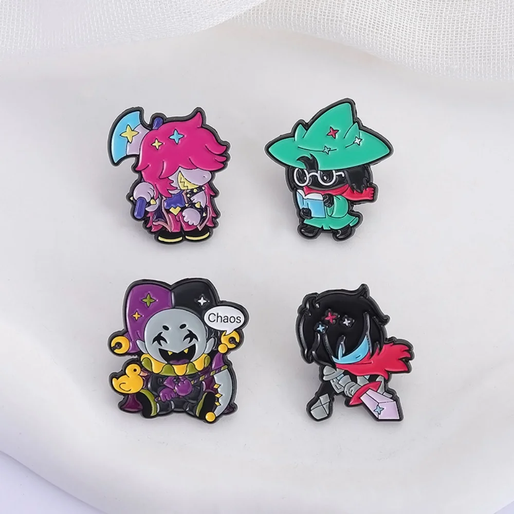 เข็มกลัดโลหะลายการ์ตูน Deltarune Chaos Kris Ralsei Susie สำหรับคอสเพลย์ ตกแต่งกระเป๋าเป้สะพายหลัง ใช้ได้ทั้งชายและหญิง