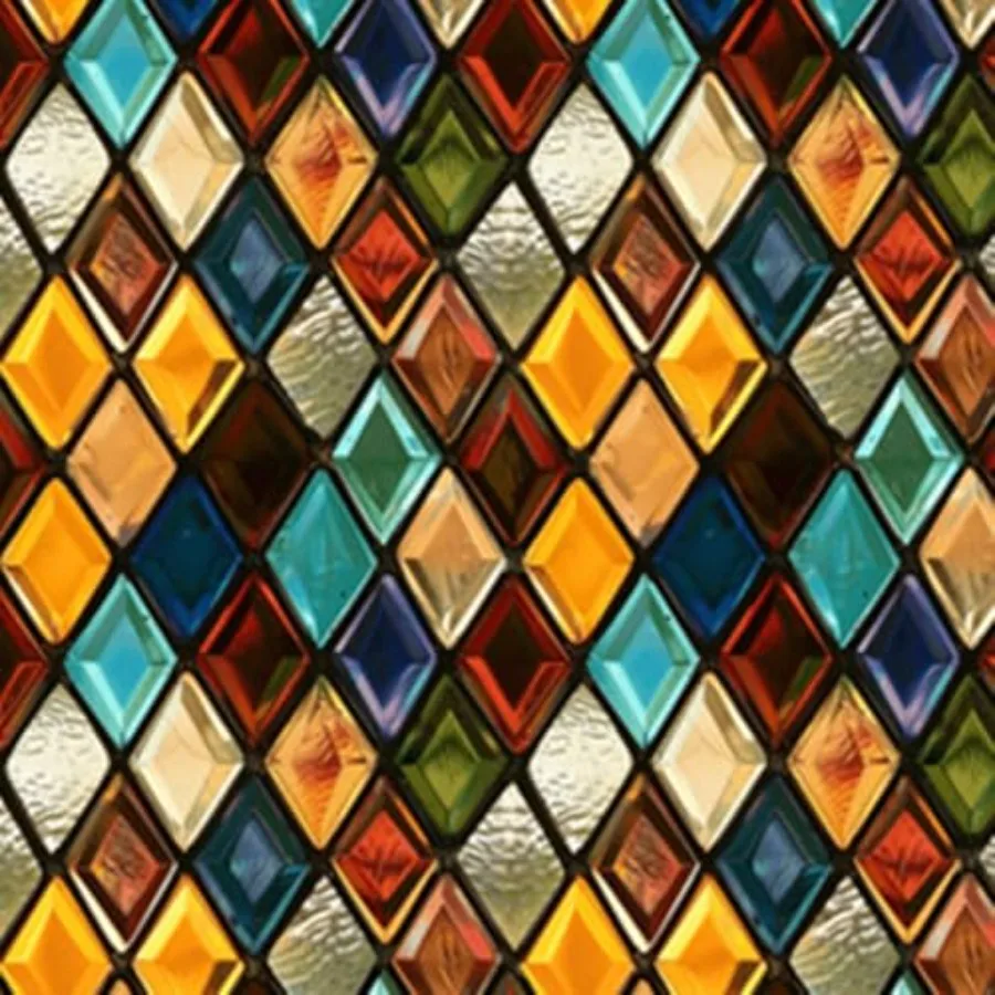

Window UV Protection Rainbow Privacy Film:Non-Adhesive Static Cling Decorative Window Film with Installation Tools, Stained Gla