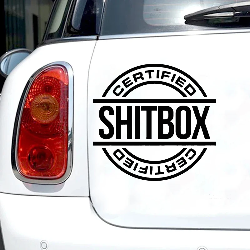 Certified Beater Old Car Funny Vinyl Decal, Vintage Junk Vehicle Humor Waterproof Auto Rear Window Exterior Sticker
