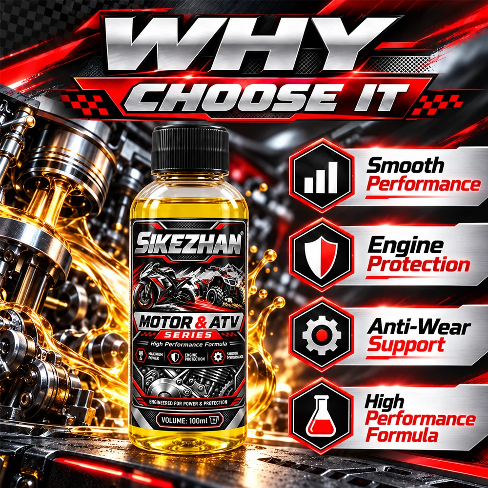 SIKEZHAN High Performance Engine Oil Additive Motor & ATV Series Anti-Wear Protector Smooth Performance Formula Lubricant