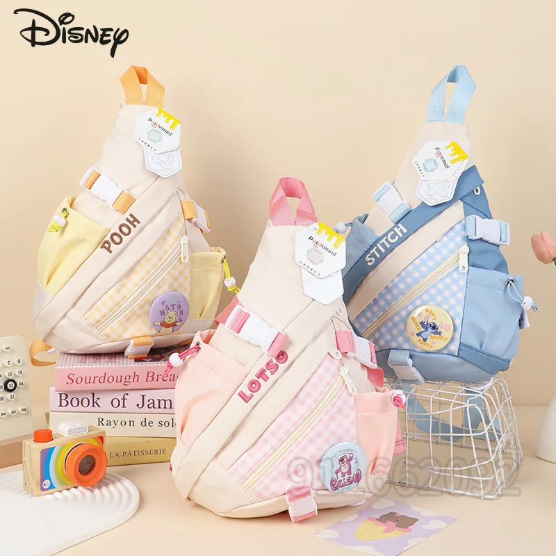 

Новая модная нагрудная сумка Disney, элитный бренд, оригинальная женская сумка через плечо, женская нагрудная сумка с героями мультфильмов, большая вместимость, высокое качество