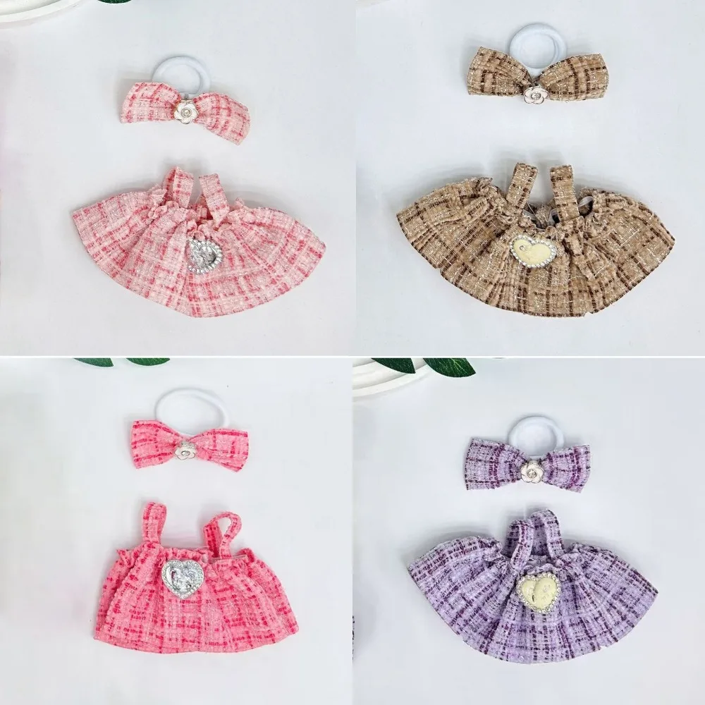 لملابس دمى Labubu هوديس ملابس دمى اللون مطابقة هوديس دمى اكسسوارات لطيف الديكور الملابس الصغيرة (بدون دمية)