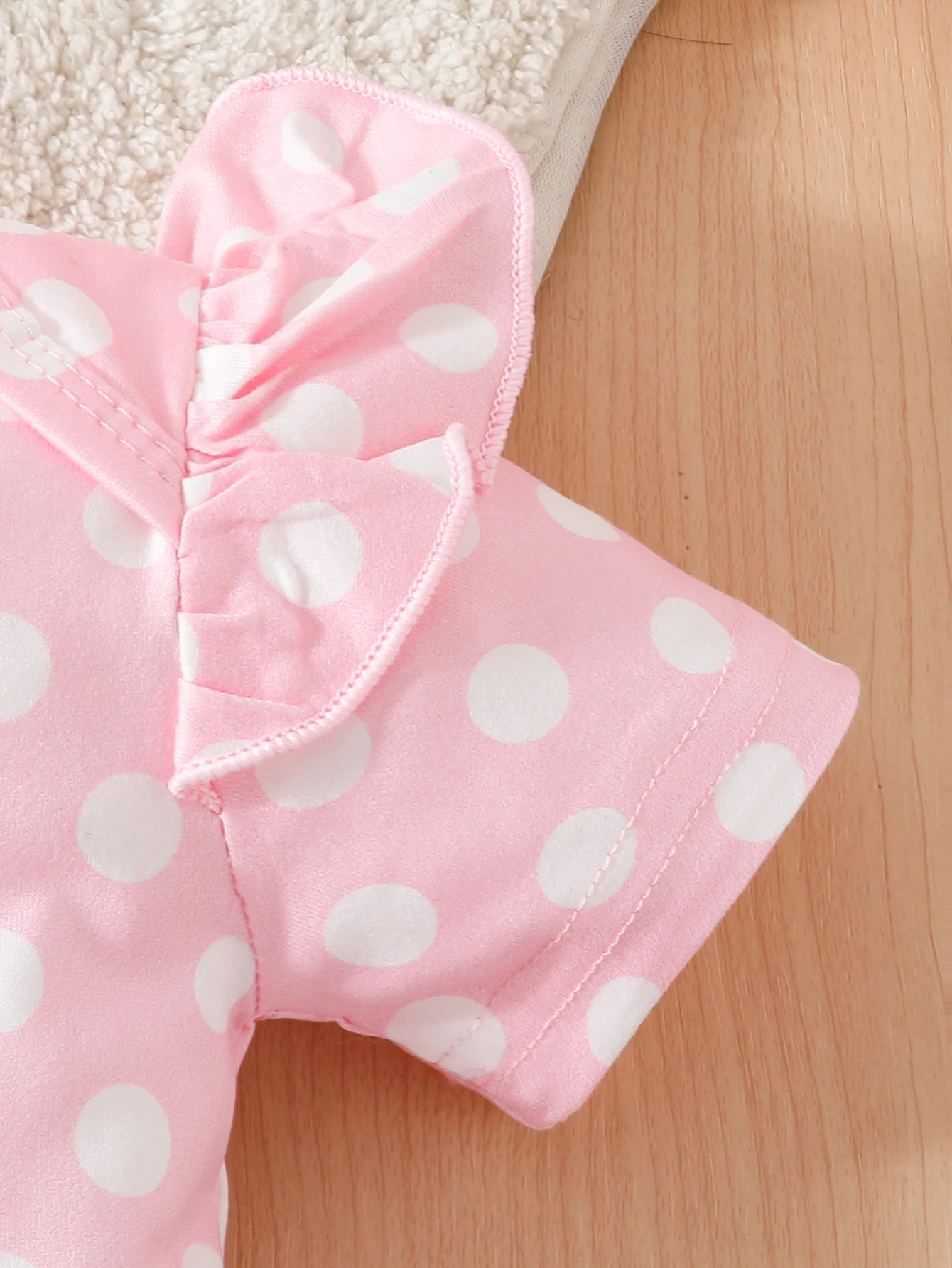 مجموعة ملابس لطيفة على شكل فيل للأطفال الصغار - رومبير منقط بأكمام قصيرة + تنورة بحمالات على شكل فيل، كاجوال للاستخدام الخارجي