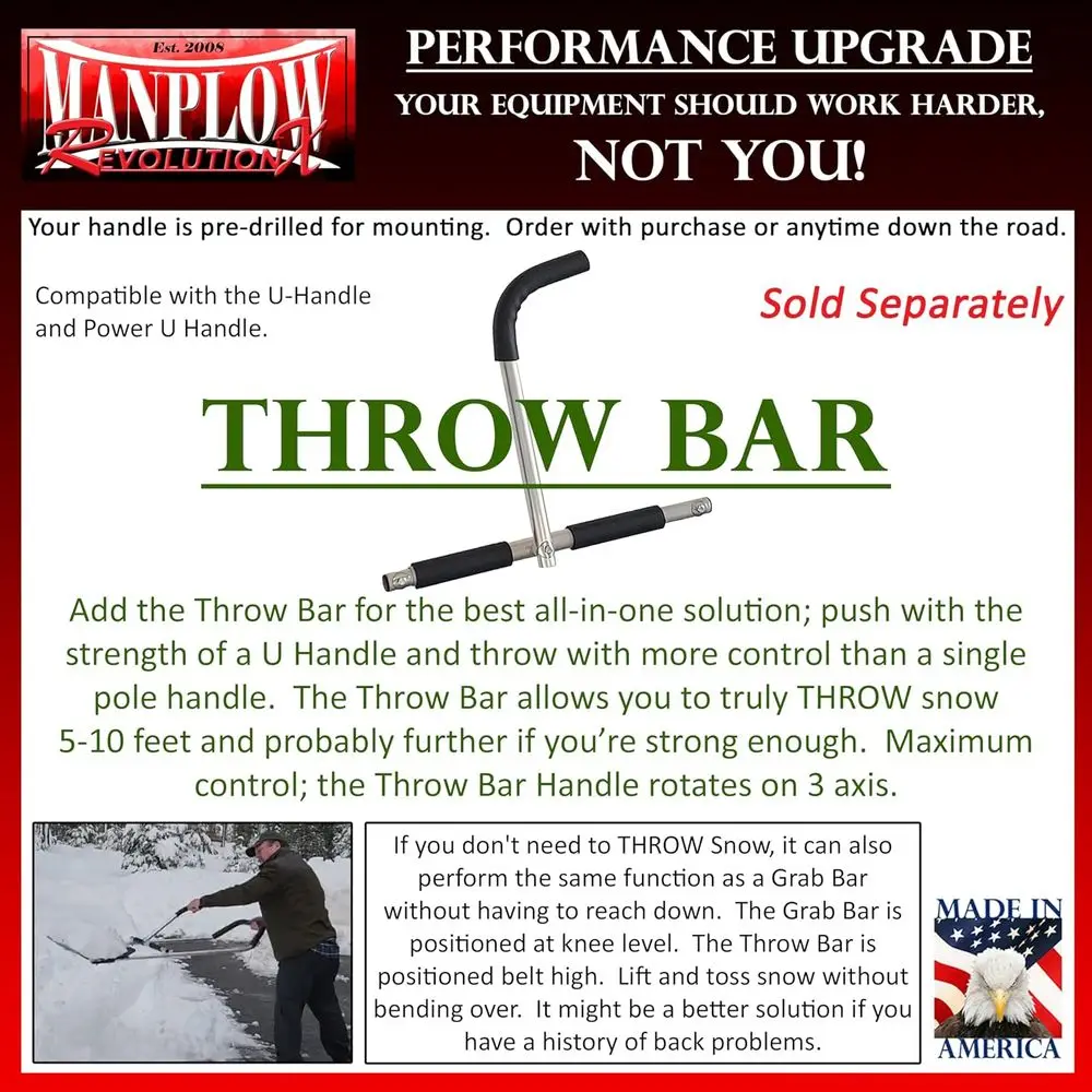 Snow Pushers and Shovels (Power U Handle, 48")