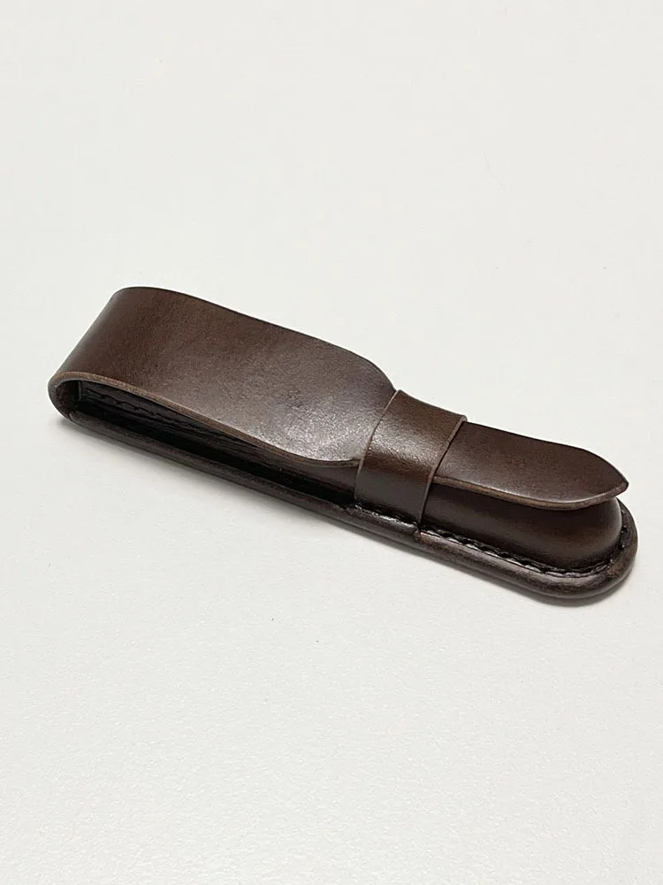 Handcrafted Vegetable Tanned Cowhide, Tough And Pressure Resistant, Handmade Single Pen Case, Storage Pen Bag