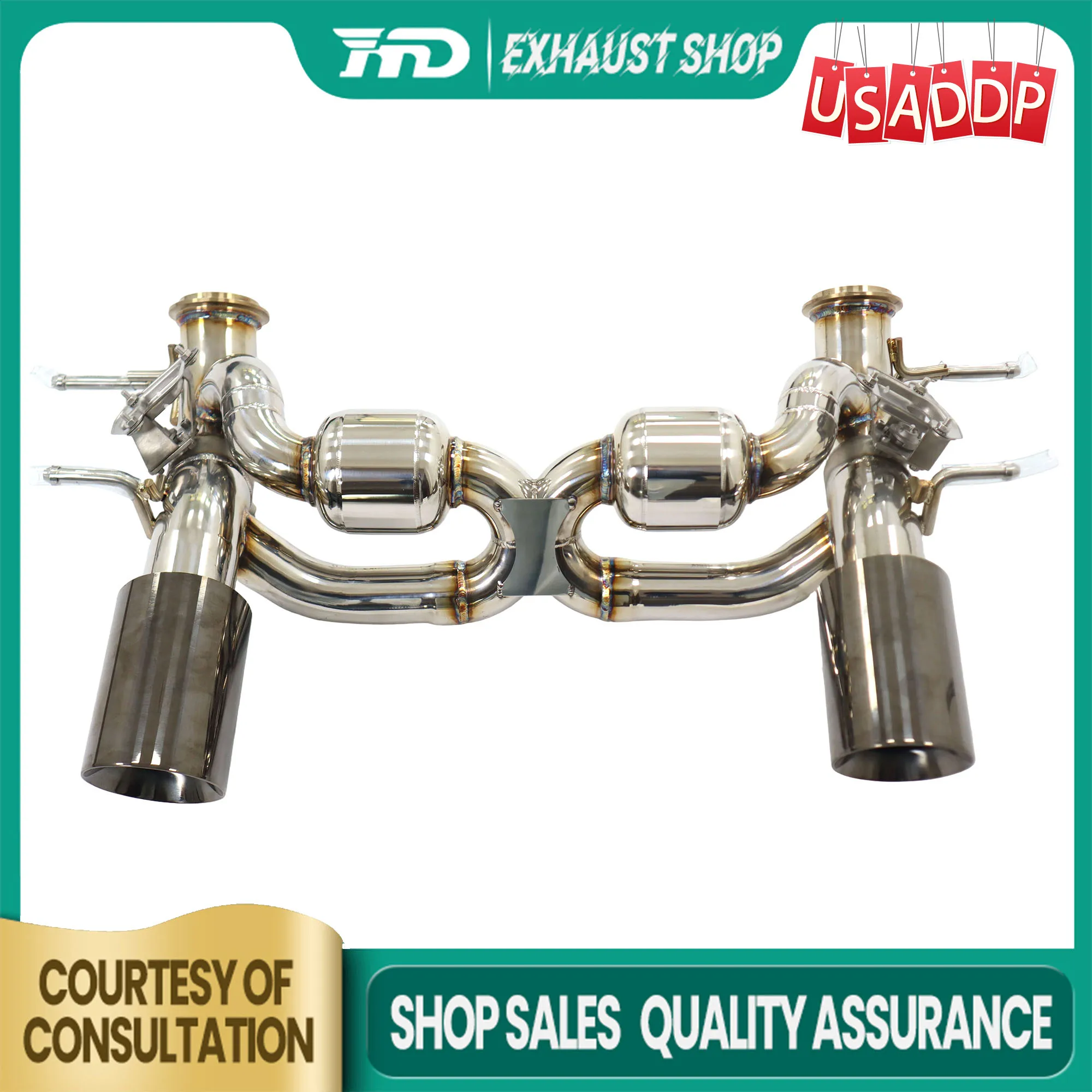 

for Maserati Catback MC20 SS304 Exhaust OEM Valve High performance X-pipe design Exquisite Tips HMD