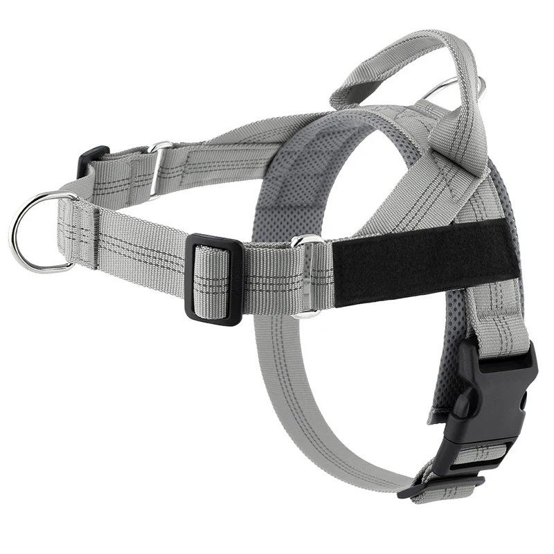 Coleira Peitoral Personalizada e Refletiva Anti-Puxão para Cães de Pequeno e Médio Porte, Lavável, Resistente a Explosões e Confortável._voghion.com