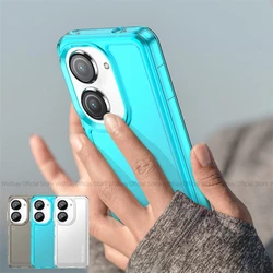 For ASUS Zenfone 9 Case Luxury Transparent TPU Candy Color Phone Cover Shockproof Silicone Protective Case ASUS Zenfone 9 10