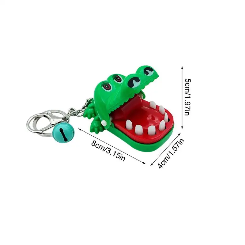 Porte-clés animal mordant le doigt pour filles, jouets interactifs, jouet crocodile à la main, gags intéressants, blague pratique