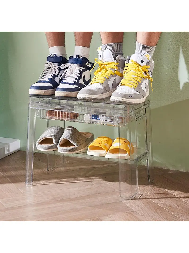 multifunctional-storage-stool-transparent-plastic-home-entrance-adult-child-shoe-changing-stool-bathroom-organization-stool