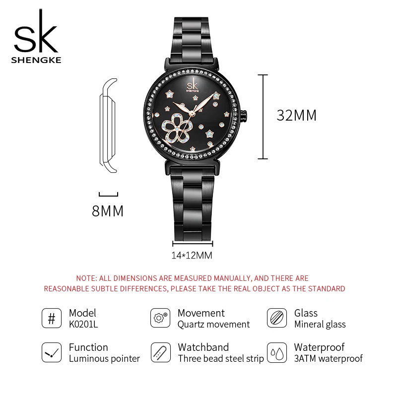 Shengke Top Luxury Women\'s Quartz Watches Original Design Stainless Steel Ladies Wristwatches Girls Fashion Clock  Reloj Mujer