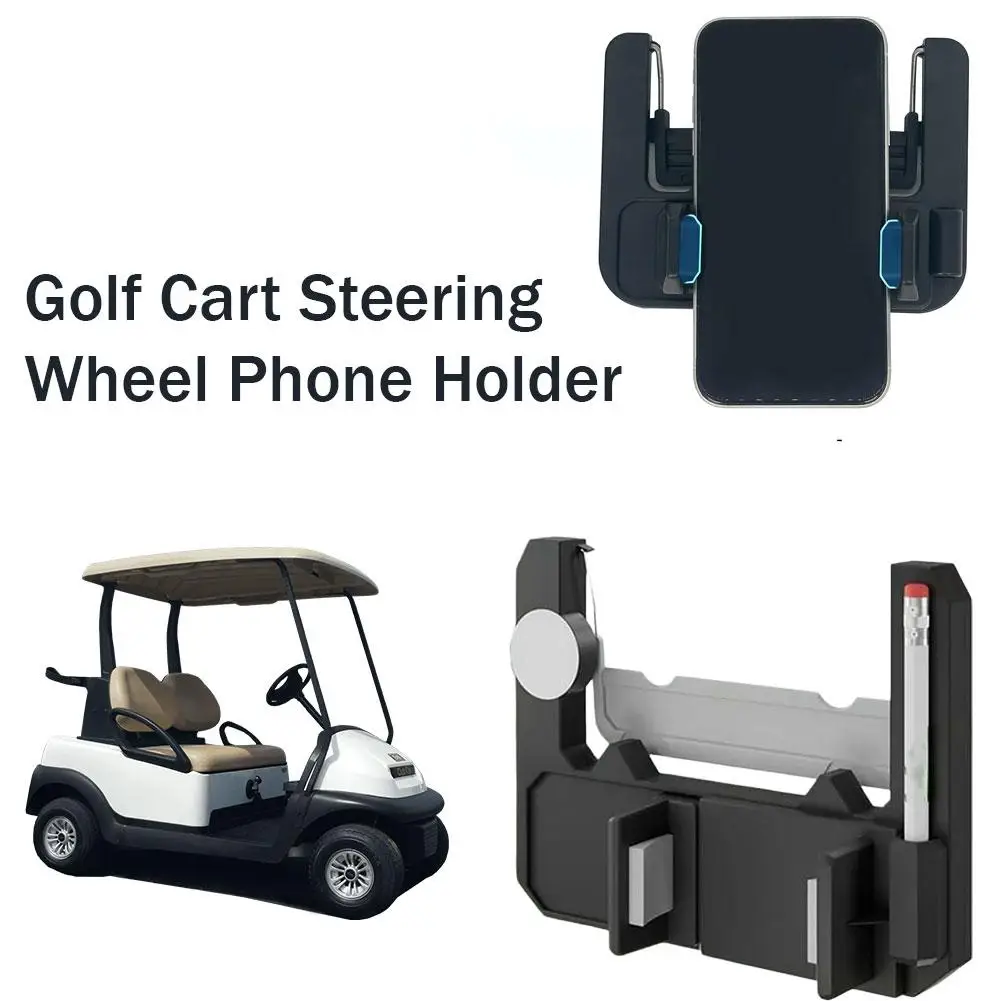 Golfwagen-Handyhalterung für Lenkrad, hochklappbare Handyhalterung für Club Car, EZGO, Yamaha Golfwagen-Zubehör für Smartphones
