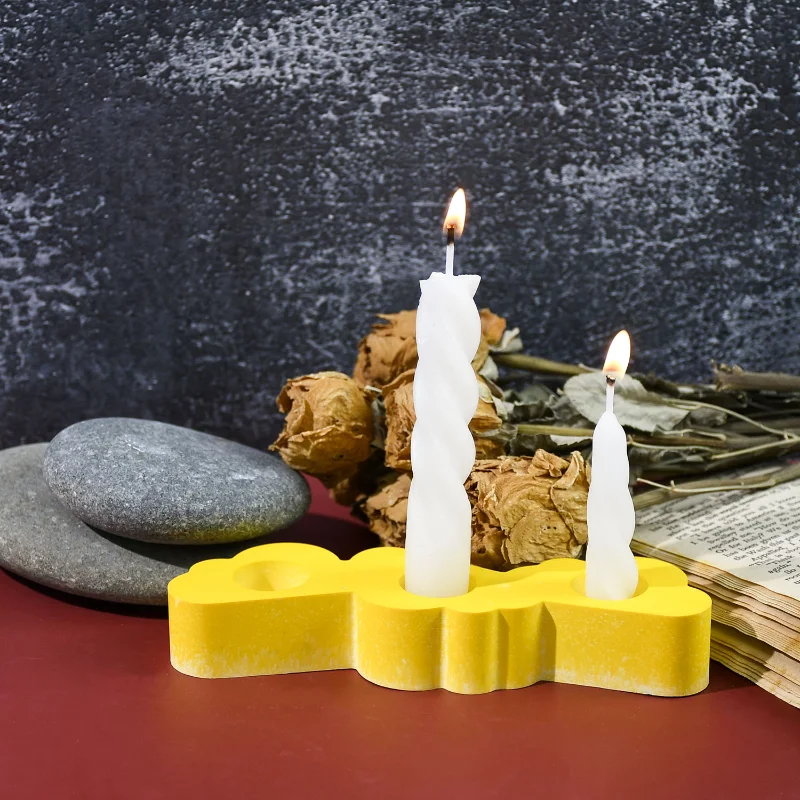 DIY Crystal Dropper Four Different Shapes Candle Holders Aromatherapy Candles Gypsum Epoxy Resin Silicone Mold