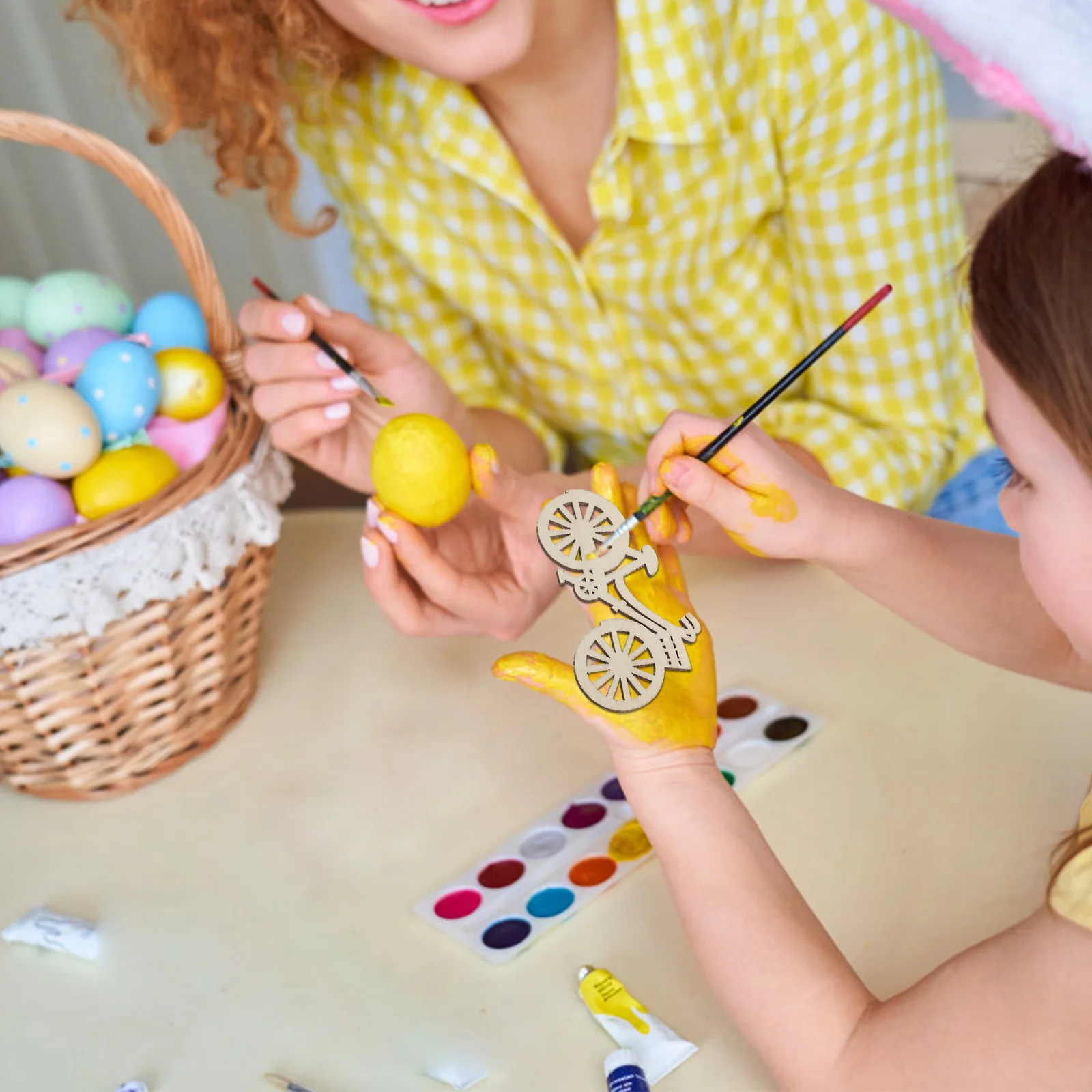 

30Pcs Wooden Bike Embellishments Natural Wood Cutouts DIY Craft Supply Wedding Xmas Birthday Engagement Party Decor