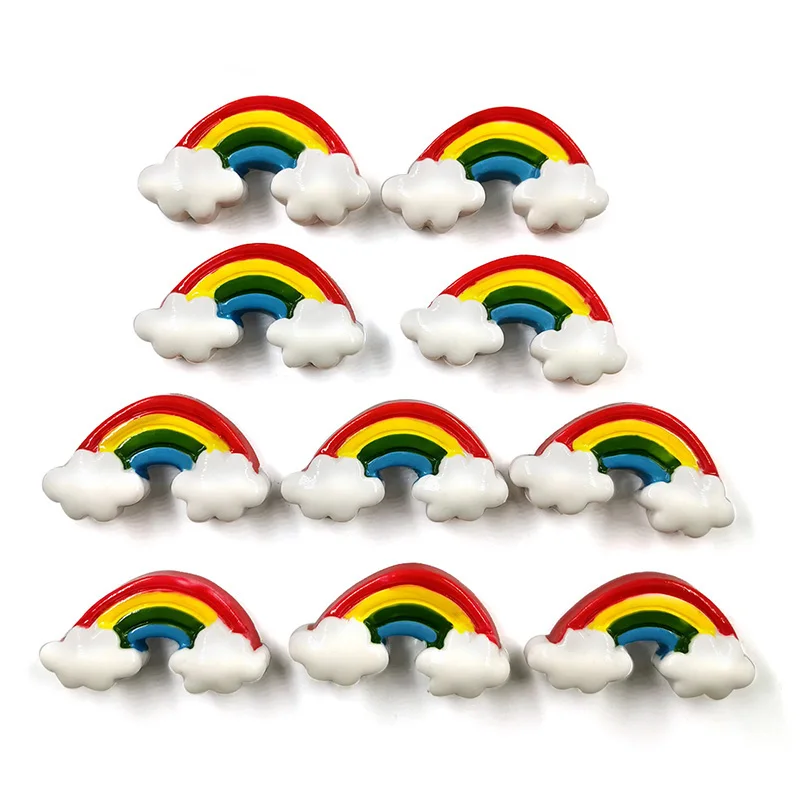 

10pcs Rainbow Fridge Magnets Resin Craft Whiteboard Refrigerator Megnetive Message Post Home Kitchen Decoration Accessories