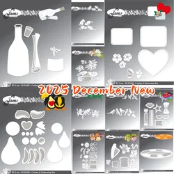 2025 December new By Lene Metal Cutting Dies Scrapbook Diary Decoration Stencil Embossing Template DIY Greeting Card Handmade