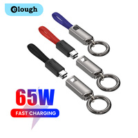65W 10CM Short Data Cable Keychain Mobile Phone Charging Cable For iphone 15 Huawei Samsung Fast Charging Type C To Type C Cable